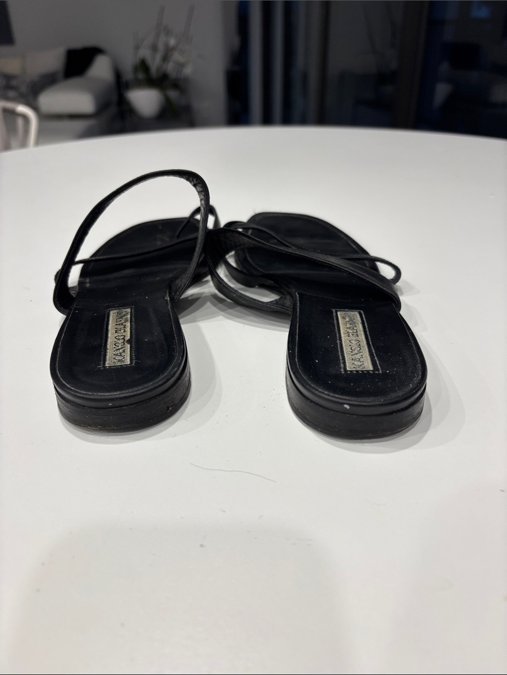 Manolo Blahnik Open Toe Sandals Size 381/2 - Picture 7 of 7
